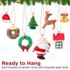 dropship from factory mini christmas ornaments, sooez set of 24 cute miniature resin christmas tree ornament figures advent calendar fillers, durable & well-crafted 3-d figurines with gold loops for easy hanging mass production supply