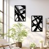factory direct zzbakress 4 pieces abstract metal wall art, minimalist art decoration, paintings wall decor, 3d structure sculptures decor for living room bedroom bathroom office (black style 1) volume discount