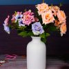 oem/odm services ceramic white small vase, dry flower vases minimalism style for modern table shelf home decor, fit for fireplace bedroom kitchen living room centerpieces office desk gift (white, small) affordable bulk deals
