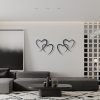 factory direct oyefly infinity heart metal wall decor,infinity heart wall decor for room living,wedding decor (black, style3 11.4 x 10.7in) volume discount