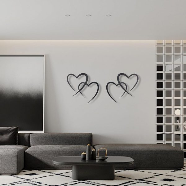 factory direct oyefly infinity heart metal wall decor,infinity heart wall decor for room living,wedding decor (black, style3 11.4 x 10.7in) volume discount