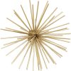 factory direct deco 79 metal starburst home wall decor 3d long spike wall sculpture, set of 3 wall art 6", 9", 12"w, gold volume discount