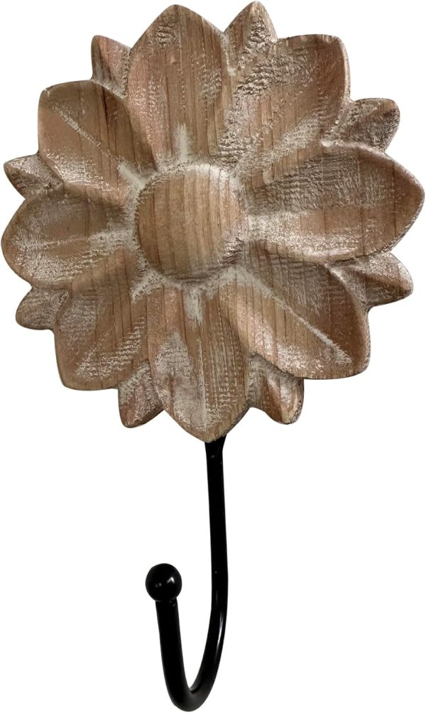 competitive pricing flower towel hooks decorative hooks hanger for hanging clothes, keys, towels - decorative wall mount hook command single rack for entryway, bathroom, kitchen one-stop wholesale