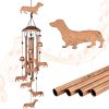 producer to buyer dachshund dog wind chimes for outside,metal windchimes,dachshund dog gifts for women/men,wind chime garden decor outdoor,memorial/housewarming/birthday/festival gifts,front yard decor discounted pricing