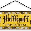 bulk purchase harry potter hufflepuff common room hanging wood wall decor - fun hufflepuff sign for teen bedroom or movie room trade price