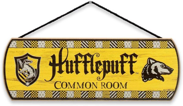bulk purchase harry potter hufflepuff common room hanging wood wall decor - fun hufflepuff sign for teen bedroom or movie room trade price