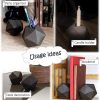 supplier direct ambipolar geometric decorative ball shaped bookends, modern cast iron black bookends for office desk, book shelf, room decor, home office, book stand or organizer, set of 2. antique black wholesale prices