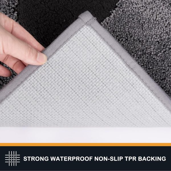 global sourcing purrugs dirt trapper door mat 20" x 31.5", non-skid/slip machine washable microfiber entryway rug, dog door mat, super absorbent welcome mat for muddy wet shoes and paws, grey oem/odm services