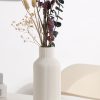 oem/odm services white ceramic flower vase, minimalist modern home decor, small pampas grass vases for table, shelf bookshelf, mantel, entryway and centerpieces (8 in) affordable bulk deals