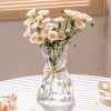 oem/odm services 6 inch small glass flower vase, irregular clear flower vases for centerpiece table indoor desk decor, modern art decorative vase for home office wedding bookshelf housewarming gift affordable bulk deals