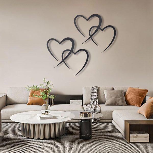 factory direct oyefly infinity heart metal wall decor,infinity heart wall decor for room living,wedding decor (black, style3 11.4 x 10.7in) volume discount