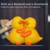supplier direct charming hug ducks decorative bookends, resin book ends for shelves, cute book stoppers for home office desk decor, 8”, yellow wholesale prices