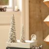 dropship from factory rm roomers 2pcs resin christmas tree statues, table top small white christmas decorative figurine set, indoor artificial xmas tree figurines for desk gifts mass production supply