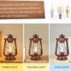 custom wholesale noxarte rustic lantern table lamp plug-in old fashioned night light perfect for bedroom living room h15 inch x w7 inch oem/odm services