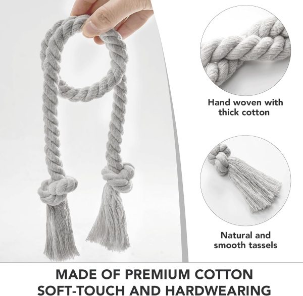 bulk purchase deconovo curtain tiebacks cotton rope for curtain drapes for home outdoor decor, decorative elegant curtain holdbacks, 2 pcs, grey factory discount