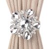 bulk purchase suq i ome luxury big crystal magnetic curtain tieback and holdback flower curtain clips buckle curtain holder for home office decoration (silver a,2pcs) factory discount