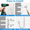 bulk purchase curtain holdbacks, 4 pcs curtain tiebacks hooks for drapes with clear crystal ball, wall mounted window curtain holder for home decor, silver factory discount