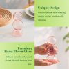 oem/odm services glass bubble vases for flowers, hewory 2pcs pink unique cute single flower vase for centerpieces, funky aesthetic vase skinny bud vase, cool groovy decor for home living room bedroom office tabletop affordable bulk deals