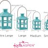custom wholesale kate aspen vintage blue distressed large rustic lantern, 7.5 inch oem/odm services