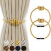 bulk purchase curtain tiebacks magnetic decorative curtain tie backs for curtains 2 pack rope curtain holders for drapes outdoor curtain holdbacks, gold factory discount