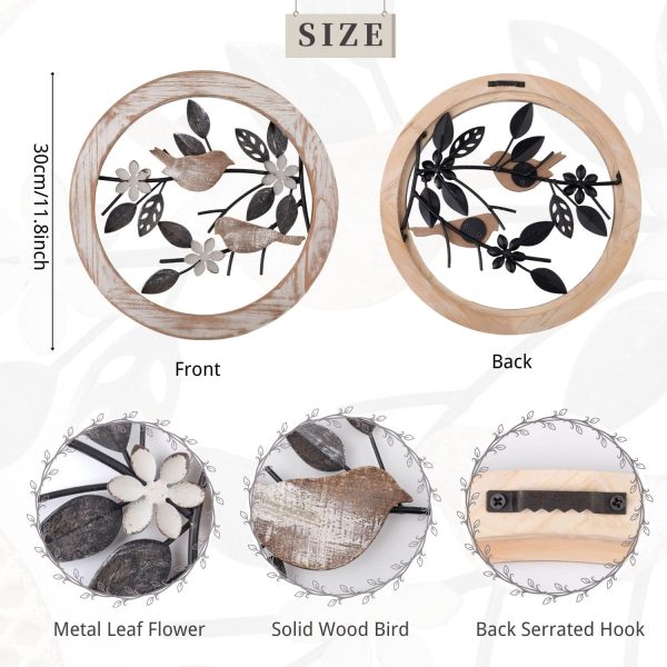 factory direct fgstyle ultra-thick bathroom wall decor bird on tree branch bathroom wall art farmhouse wall decor for outdoor kitchen bathroom bedroom living room garden office(11.8×11.8in) volume discount