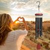 producer to buyer large aluminium wind chimes outside, soothing melodic wind chime, suitable outdoor garden patio decor, gift for mom women neighbors (36 inches black) discounted pricing