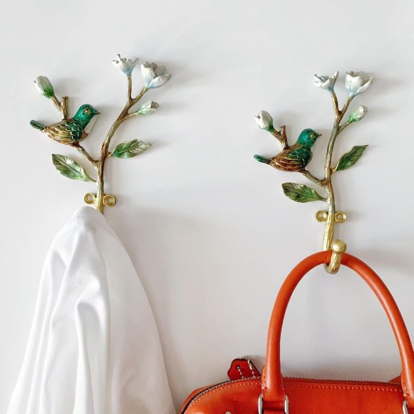 competitive pricing vintage bird shaped decorative wall hooks rack hangers for hanging clothes coats towels keys hats, 2 pack antique metal mounted wall hook one-stop wholesale