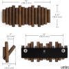 competitive pricing umbra picket wall-mounted coat rack rail hook with 5 retractable wood pegs – modern, space-saving storage organizer, walnut one-stop wholesale
