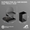 supplier direct iron arch modern and decorative bookends for heavy books, 200% stronger & heavier than the average bookends, large bookends with matching bonus storage cup (carbon black) wholesale prices