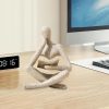 dropship from factory bookshelf decor thinker statue - abstract art reading thinker sculpture figurine room decor aesthetic, modern home decoration for living room office shelves coffee table desk decor(beige a) mass production supply