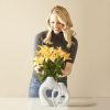 oem/odm services white vases for decor, heart shaped ceramic vase set of 2, nordic heart shaped vases, minimalist decorative vase for table centerpiece wedding dining living room office house decoration affordable bulk deals