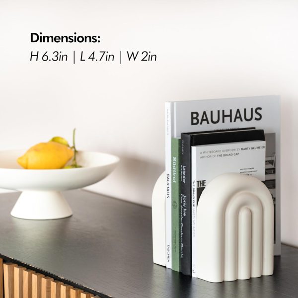 supplier direct kivy concrete book ends for shelves - heavy book ends - decorative bookends for heavy books - decorative book ends - book stopper - book holders for shelves - boho bookends - white bookends set of 2 wholesale prices