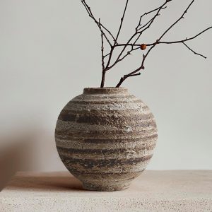 oem/odm services ceramic farmhouse vase rustic decor,pottery decorative flower vases for home decor,boho vase for table, living room,bathroom,shelf,mantel decoration,5.5 inch affordable bulk deals