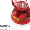custom wholesale nebo 15 led lantern, 9" battery operated traditional metal lantern design for indoor/outdoor use, rustic red oem/odm services