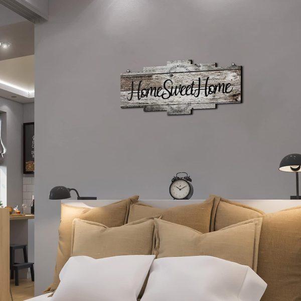 bulk purchase jetec home sweet home sign, rustic wood , large farmhouse home plaque wall hanging wooden sign for bedroom, living room, wall, wedding decor (gray) trade price