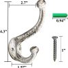 competitive pricing sopicoz set of 4 cast iron coat hooks farmhouse vintage white hooks, heavy duty rustic wall mounted hooks for hanging one-stop wholesale