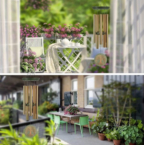 producer to buyer windchimes outdoor deep tone,large memorial wind chimes for loss of loved one engrave tree of life,sympathy wind chimes for outside, gifts for mother,garden home yard hanging decor discounted pricing