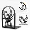 supplier direct 3 pairs metal bookends, flower book ends for shelves decorative, book stopper for heavy books, ends to hold books for home office wholesale prices