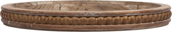 wholesale direct whitewashed round decorative wood tray bulk purchase at factory prices