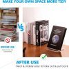 supplier direct maxgear bookends acrylic book ends clear book ends for shelves decorative bookends for shelves non-skid book end heavy duty bookend book holders for shelves book stoppers (2 pair/4 pieces, large) wholesale prices