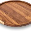 wholesale direct 11.5 inches candle holder tray home decor, round wood tray for coffee table, small wooden serving tray, decorative trays for home decor bulk purchase at factory prices