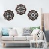 bulk purchase 3 pack rustic wood wall decor modern farmhouse geometric decor wall art farmhouse hanging decoration for living room bedroom home indoor outdoor office, 12 x 12 inch, brown trade price