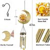 producer to buyer jyps sun moon solar wind chimes for outside crackle glass ball waterproof wind chimes outdoor clearance deep tone garden decor birthday unique gifts for women mom grandma windchimes gardening discounted pricing
