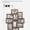 bulk purchase songmics collage picture frames, 4x6 picture frames collage for wall decor, 10 pack photo collage frame for gallery, multi family picture frame set, glass front, assembly required, rustic brown trade price
