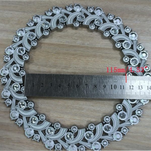 bulk purchase 2 pack silver curtain tiebacks round curtain holdbacks plastic curtain clips buckle drapery holdbacks crystal drapery tiebacks for home window decoration, with fixing rod (20 crystals, silver) factory discount