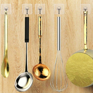 competitive pricing 24 pack wall hooks for hanging 33lb(max) heavy duty self adhesive hooks transparent waterproof sticky hooks for keys bathroom shower outdoor kitchen door home improvement utility hooks one-stop wholesale