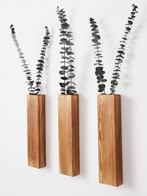 bulk purchase 3 pack wall planters for indoor plants, wood wall decor for bathroom, bedroom living room, modern farmhouse wooden pocket wall vases for dried flowers and faux greenery plants (brown) trade price