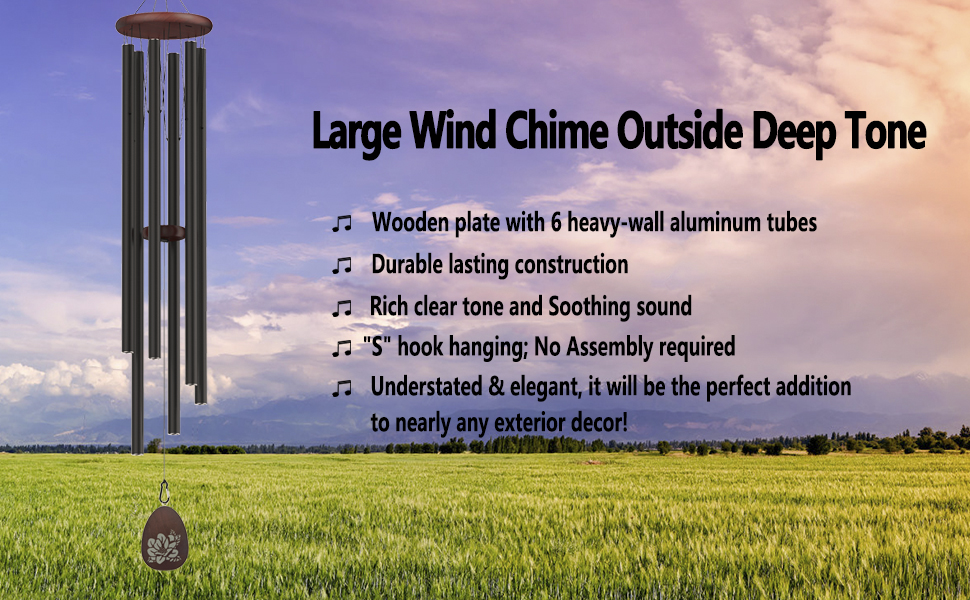 producer to buyer extra large wind chimes outside deep tone, 58