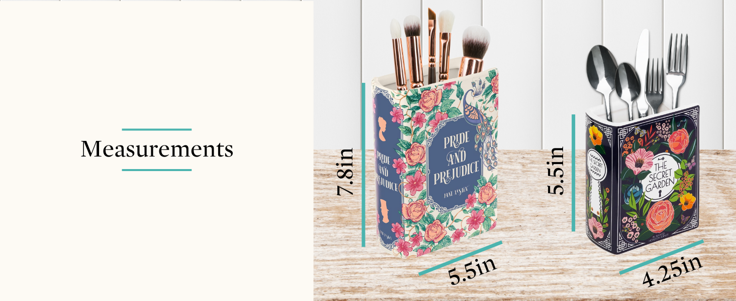 oem/odm services steel mill & co original book-shaped decorative vase, ceramic vases for home decor, cute bookshelf decor, unique vase for book lovers (small - secret garden) affordable bulk deals