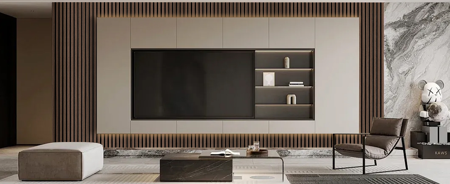 bulk purchase wood wall panels for interior wall decor noise reduction,brown fluted panels for wall,3d wood wall panels use for soundproof wall paneling,94 inch trade price